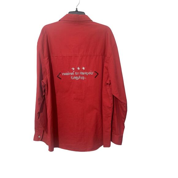 Marithe' Francois Girbaud Button up Long SL Military Inspired Mens Shirt XL - Picture 1 of 16